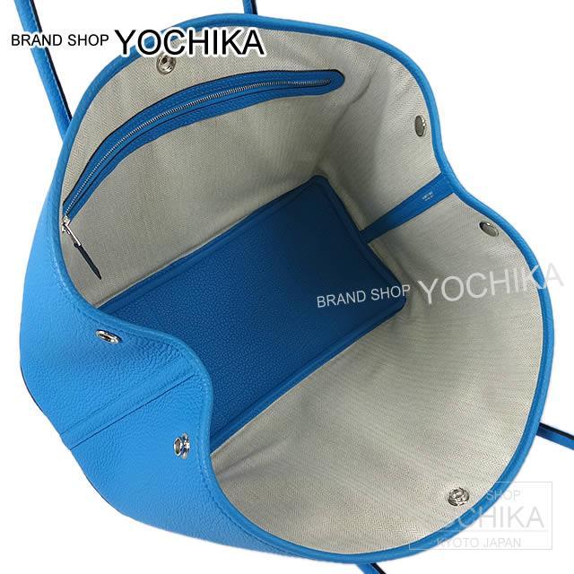 HERMES エルメス トートバッグ ガーデンパーティ 36 PM ブルーザンジバル ネゴンダ シルバー金具 新品