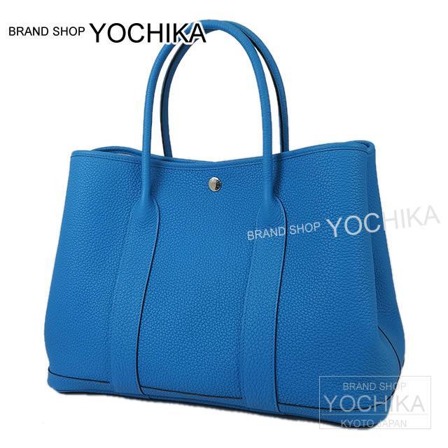 HERMES エルメス トートバッグ ガーデンパーティ 36 PM ブルー