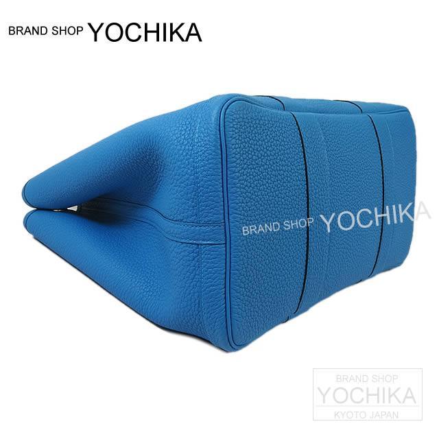 HERMES エルメス トートバッグ ガーデンパーティ 36 PM ブルー