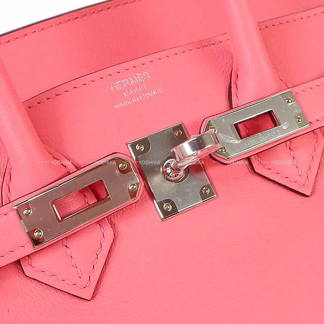 Hermes エルメス ハンドバッグ バーキン25 ローズアザレ スイフト シルバー金具 新品