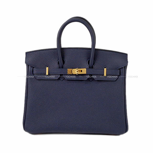 HERMES エルメス ハンドバッグ バーキン25 ブルーニュイ トゴ ゴールド金具 Z刻印 新品