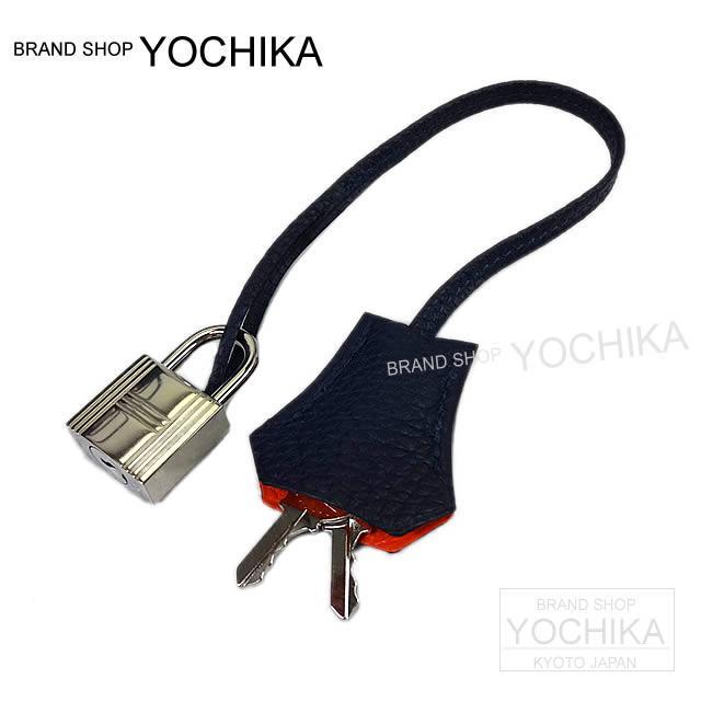 HERMES エルメス ハンドバッグ バーキン30 ブルーニュイXオレンジポピー トゴ シルバー金具 新品