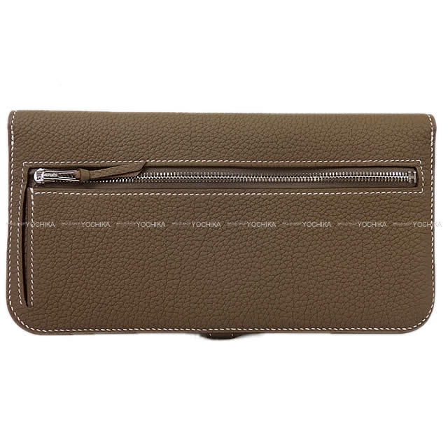 HERMES エルメス 長財布 ドゴンロング エトープ (エトゥープ
