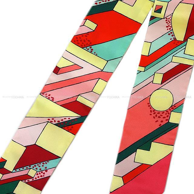 HERMES エルメス ツイリー スカーフ "ON A SUMMER DAY" ジョーヌドール×グレー×コライユ 新品
