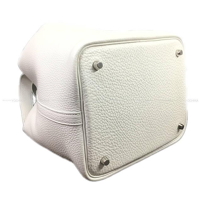 HERMES エルメス ハンドバッグ ピコタンロック 22 MM 白（ホワイト） トリヨン シルバー金具 新品