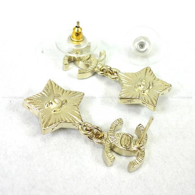 2017年秋冬 CHANEL シャネル ココマーク スター ぶらさがり ピアス