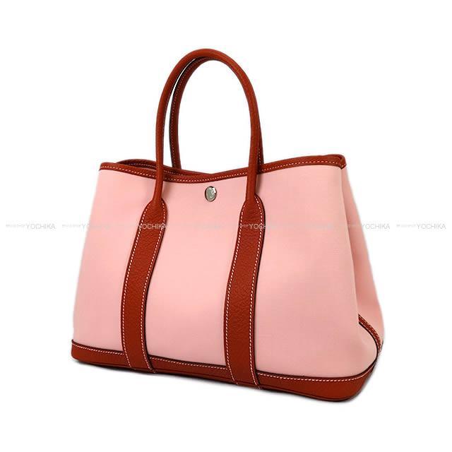 HERMES エルメス ハンドバッグ ガーデンパーティ 30 TPM ローズサクラXルージュデュセス 新品