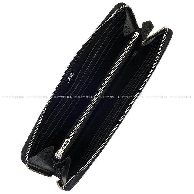 HERMES エルメス 長財布 アザップロング 黒 クロコダイル アリゲーターマット シルバー金具 新品未使用