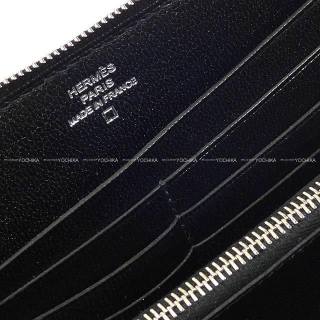 HERMES エルメス 長財布 アザップロング 黒 クロコダイル アリゲーター