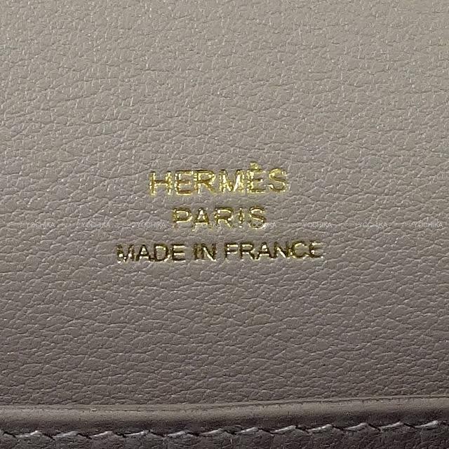 HERMES エルメス ハンドバッグ ポシェットケリー グリスアスファルト スイフト ゴールド金具 新品