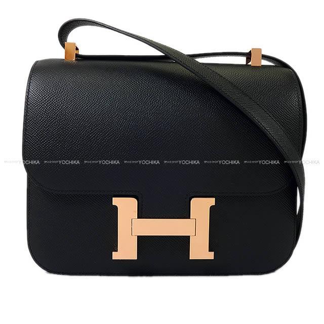 HERMES エルメス ショルダーバッグ コンスタンス3 24 MM 黒(ブラック) エプソン ローズゴールド金具 新品
