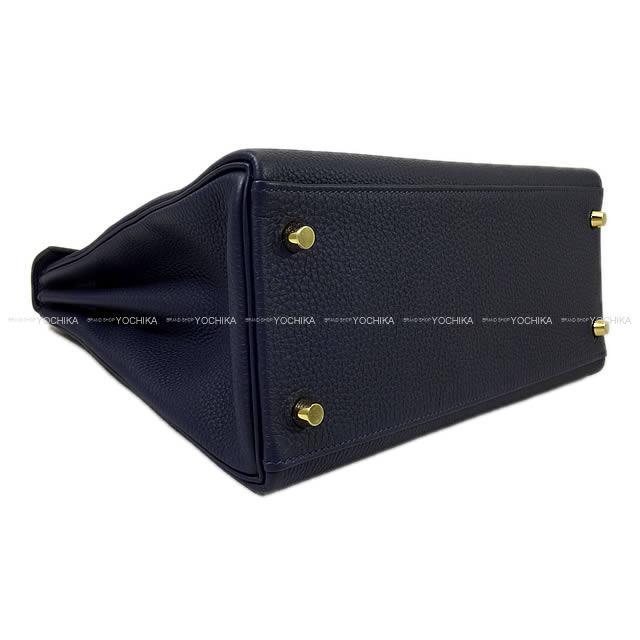 HERMES エルメス ハンドバッグ ケリー28 内縫い ブルーニュイ トゴ ゴールド金具 新品未使用