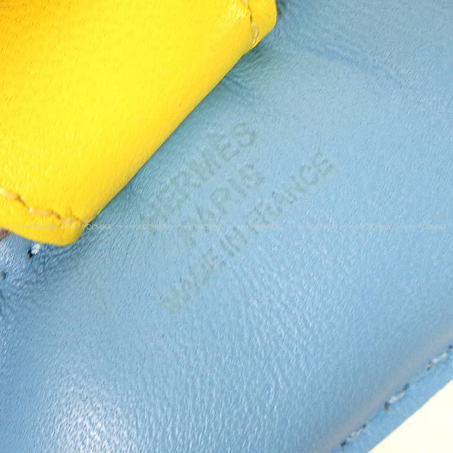HERMES エルメス バッグチャーム "ロデオ/RODEO" PM セレステXライムXマラカイト アニューミロ(ラム) 新品
