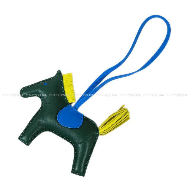 HERMES エルメス バッグチャーム "ロデオ/RODEO" MM マラカイト×ライム アニューミロ(ラム) 新品
