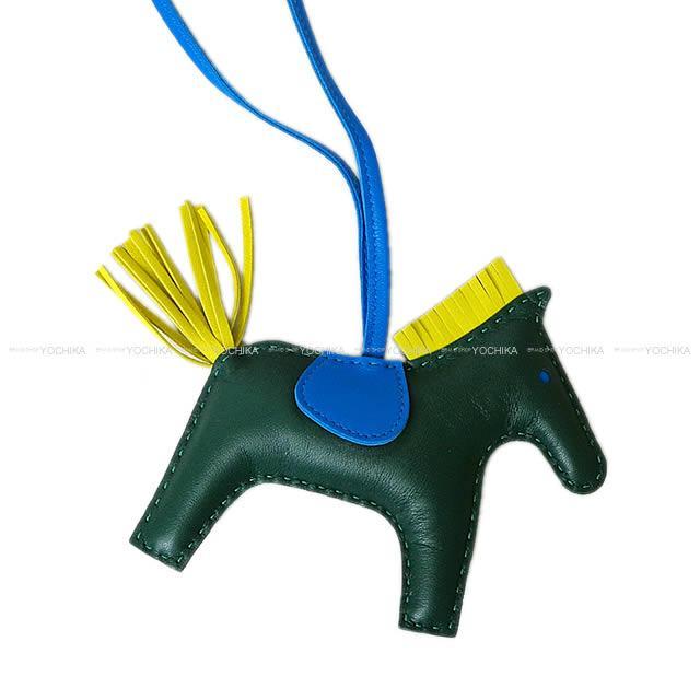 HERMES エルメス バッグチャーム "ロデオ/RODEO" MM マラカイト×ライム アニューミロ(ラム) 新品