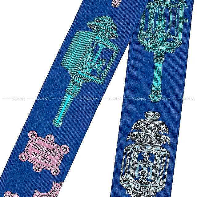 2017 秋冬 HERMES エルメス ツイリー スカーフ "メルヴェイユーズ ランタン" コバルトXターコイズ シルク 新品