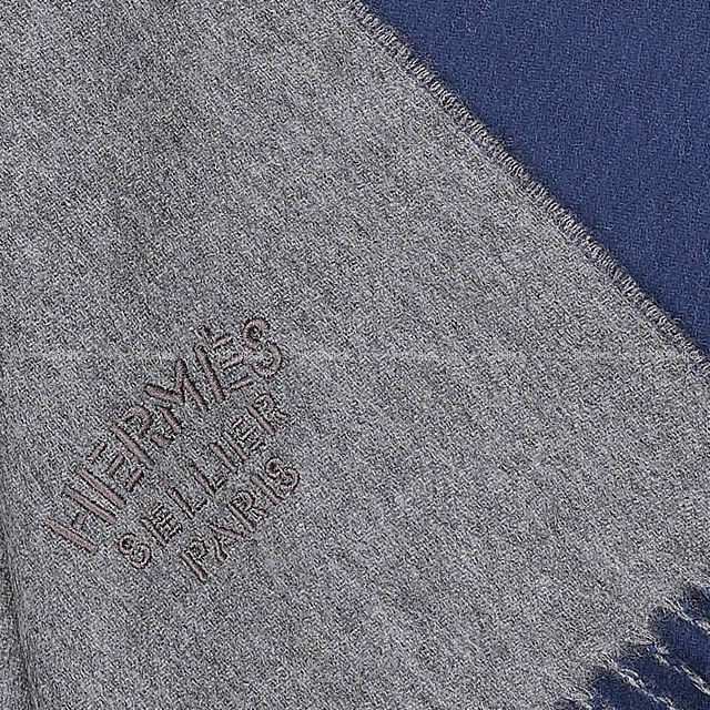 HERMES ストール大判リバーシブル ベージュ ピンク エルメス ストール