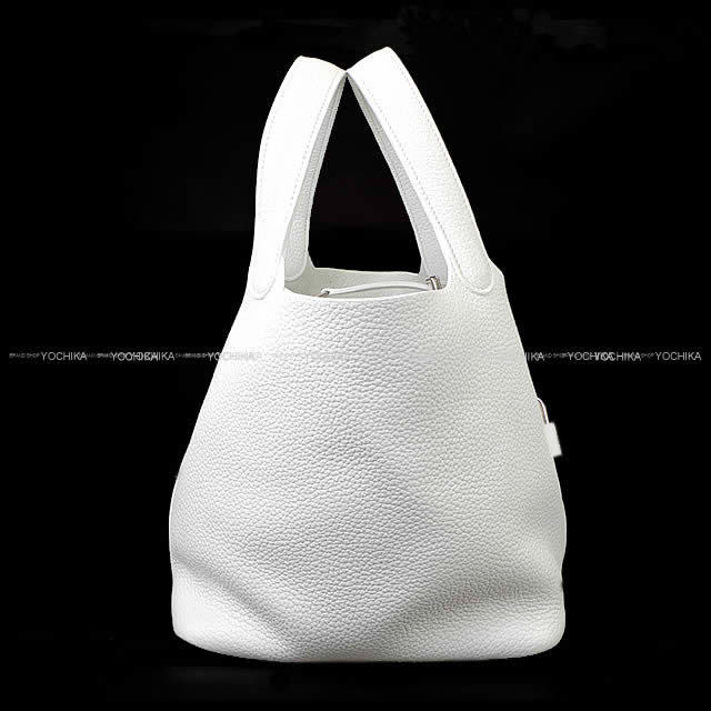HERMES エルメス ハンドバッグ ピコタンロック 22 MM 白（ホワイト） トリヨン (内側起毛) シルバー金具 新品