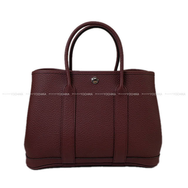 HERMES エルメス トートバッグ ガーデンパーティ 30 TPM ボルドー ヴァッシュカントリー シルバー金具 新品