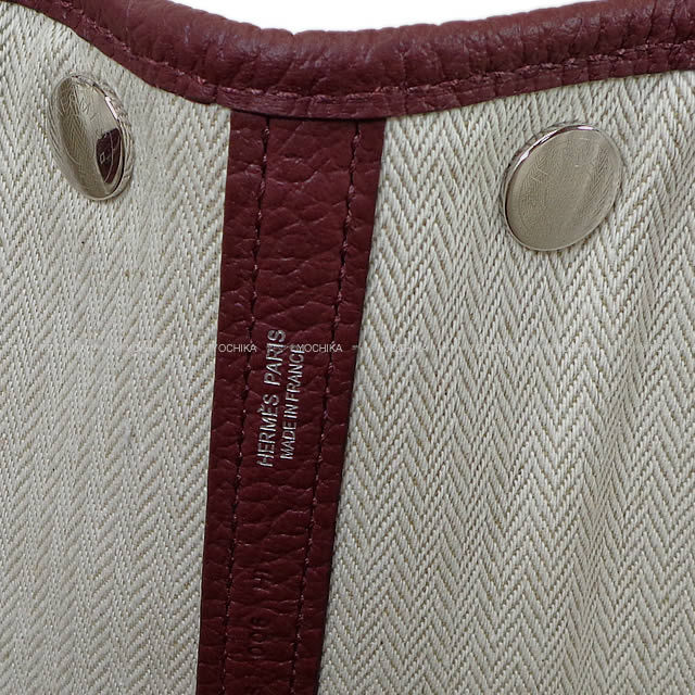 HERMES エルメス トートバッグ ガーデンパーティ 30 TPM ボルドー ヴァッシュカントリー シルバー金具 新品