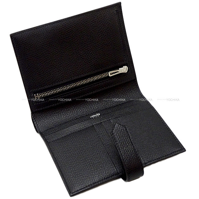 HERMES エルメス 二つ折り財布 ベアンコンパクト 黒 (ブラック 