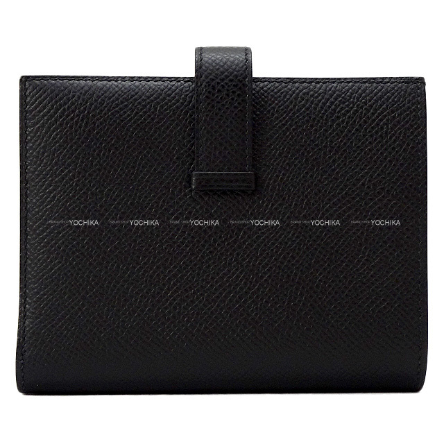 HERMES エルメス 二つ折り財布 ベアンコンパクト 黒 (ブラック 