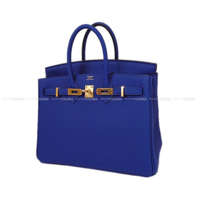 HERMES エルメス ハンドバッグ バーキン25 ブルーエレクトリック トゴ ゴールド金具 新品