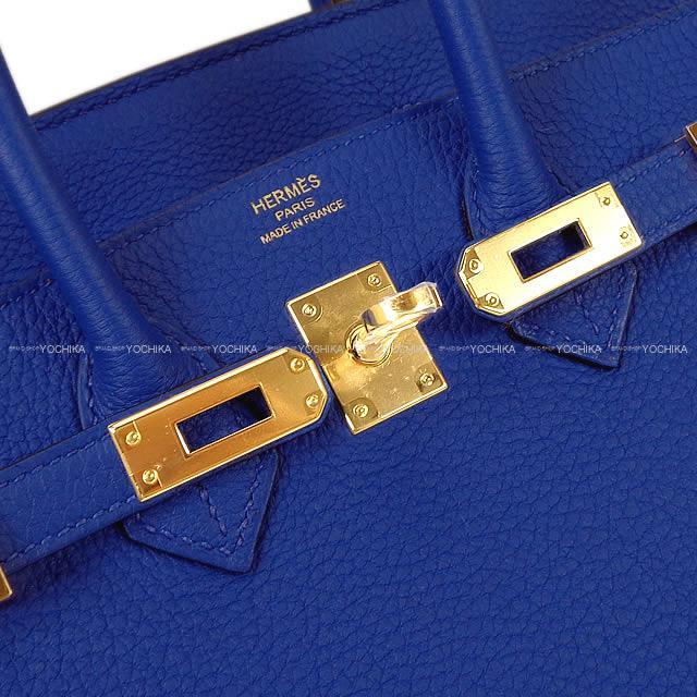 HERMES エルメス ハンドバッグ バーキン25 ブルーエレクトリック トゴ ゴールド金具 新品