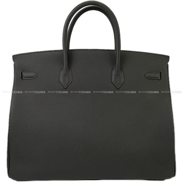 HERMES エルメス ハンドバッグ バーキン40 グラファイト トゴ シルバー金具 新品