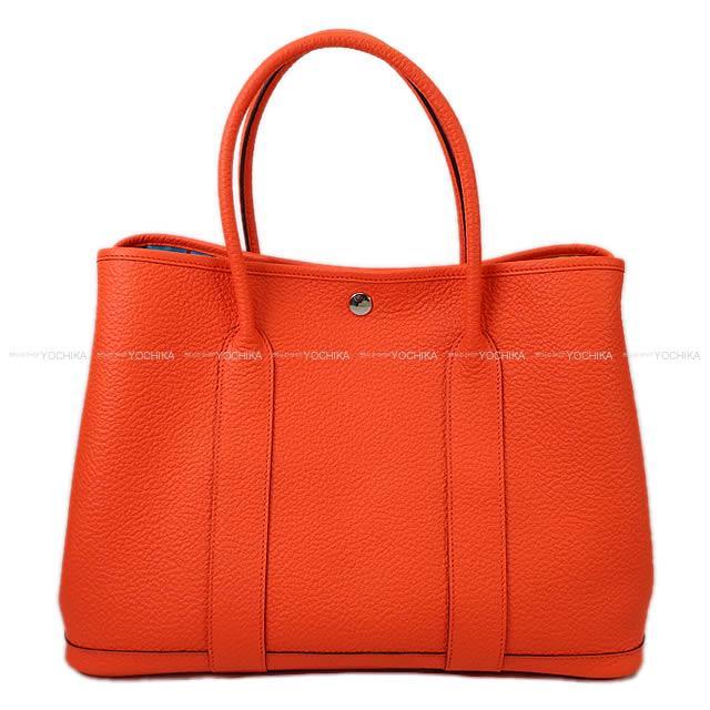 HERMES エルメス トートバッグ ガーデンパーティ 36 PM カマイユ オレンジポピーXライムXブルーアトール 新品
