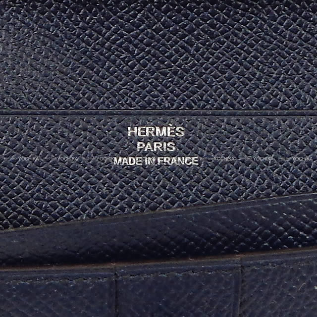 HERMES エルメス 長財布 ベアンスフレ ヴェルソ グリアスファルトXブルーインディゴ エプソン シルバー金具 新品