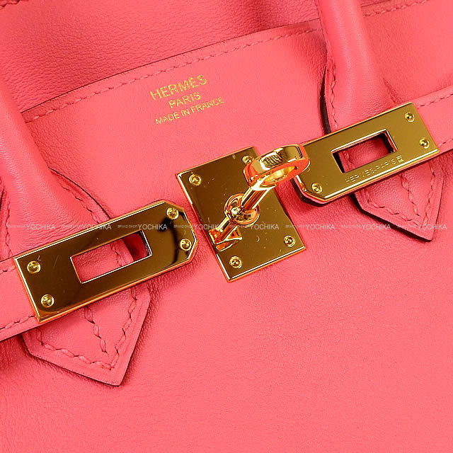 HERMES エルメス ハンドバッグ バーキン25 ローズアザレ スイフト ゴールド金具 新品未使用