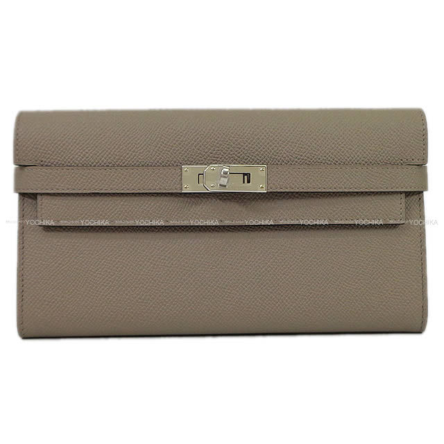 HERMES エルメス 長財布 ケリーウォレット ロング ヴェルソ グリアスファルトXブルーインディゴ エプソン シルバー金具 新品