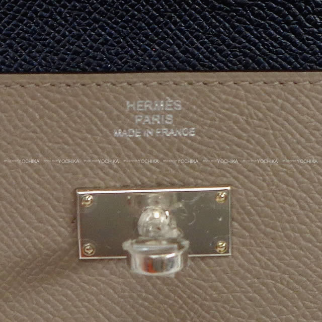 HERMES エルメス 長財布 ケリーウォレット ロング ヴェルソ グリアスファルトXブルーインディゴ エプソン シルバー金具 新品
