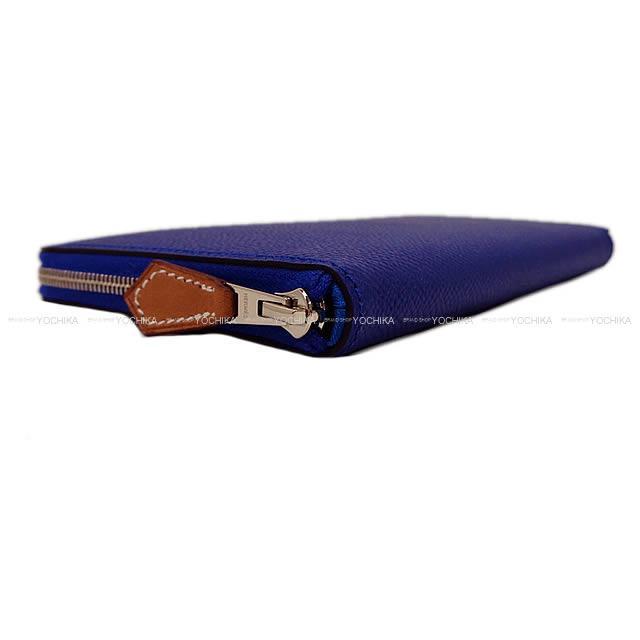 18年 春夏 HERMES エルメス アザップ シルクイン 財布 "One Two Three" ブルーエレクトリック 新品