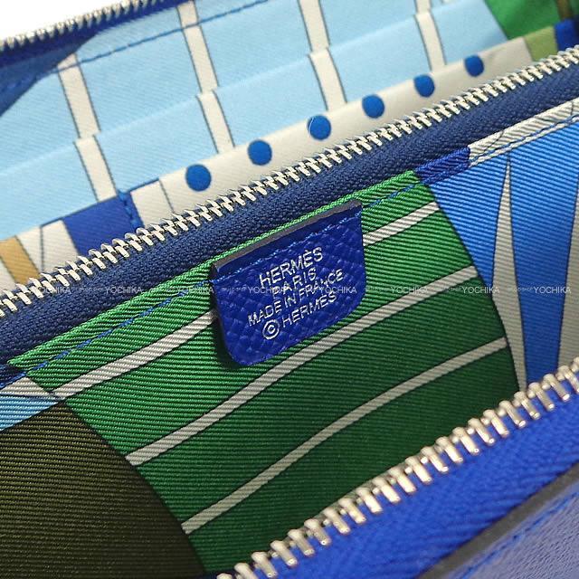 18年 春夏 HERMES エルメス アザップ シルクイン 財布 "One Two Three" ブルーエレクトリック 新品