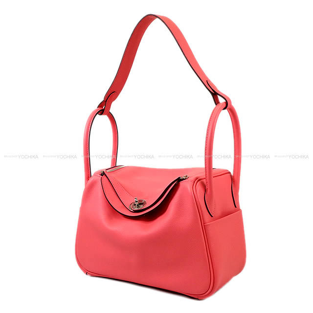 HERMES エルメス 2Way ショルダーバッグ リンディ26 ローズアザレ エバーカラー シルバー金具 新品