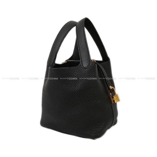 HERMES エルメス ハンドバッグ ピコタンロック 18 PM 黒(ブラック) トリヨン ゴールド金具 新品