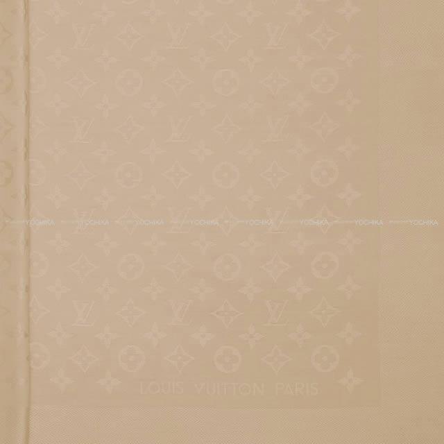 Louis Vuitton ルイ ヴィトン ショール モノグラム デュンヌベージュ シルク60 Xウール40 M 新品未使用