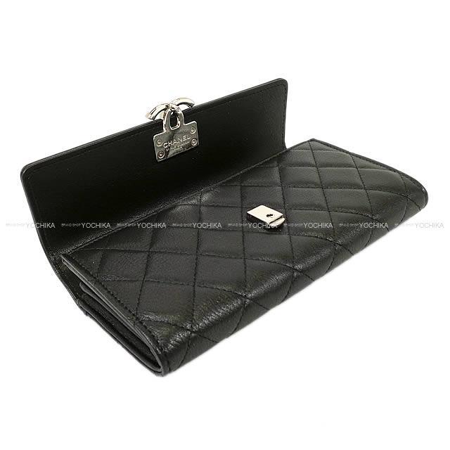 CHANEL シャネル マトラッセ ココマーク フラップ 長財布 黒(ブラック