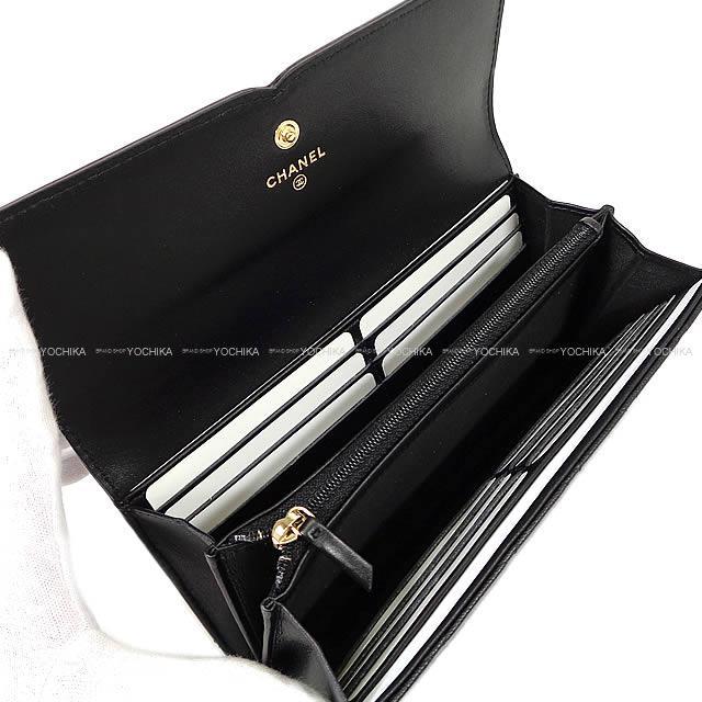 2018 プレ CHANEL シャネル マトラッセ ビッグココマーク フラップ 長財布 黒 キャビアスキン A84448 新品