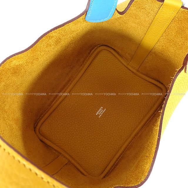 HERMES エルメス ハンドバッグ ピコタンロック 18 PM エクラ アンブルXセレステ トリヨンXスイフト 新品