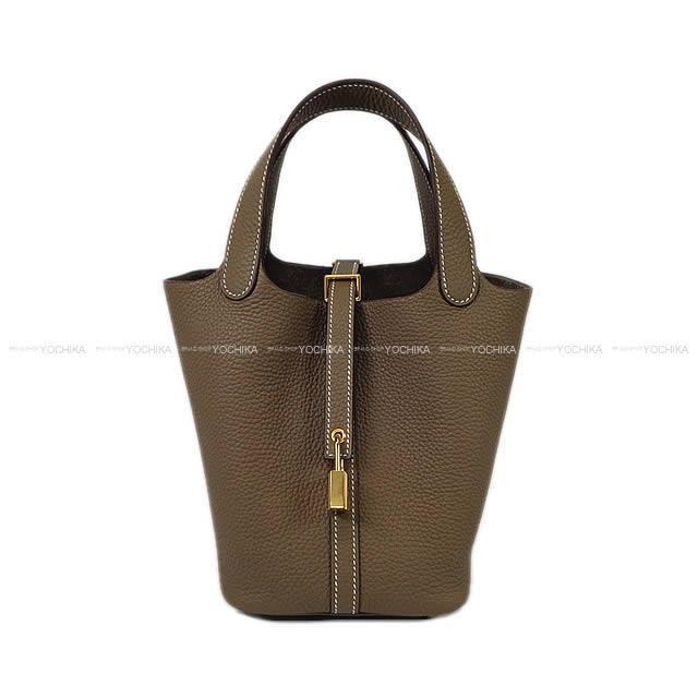 追跡あり★エルメス★ピコタンロック18 エトープ ゴールド金具 HERMES - 新品・K刻印 エルメス ピコタンロック 18 PM