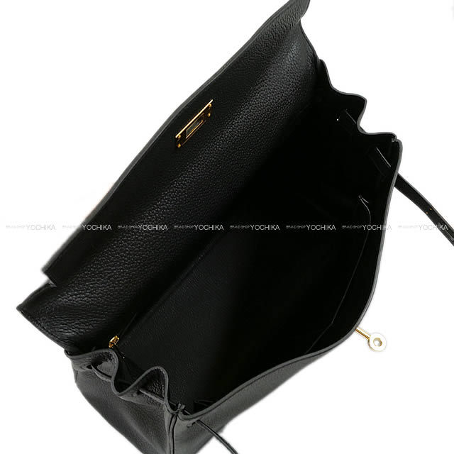 HERMES エルメス ハンドバッグ ケリー32 内縫い 黒(ブラック) トゴ ゴールド金具 新品