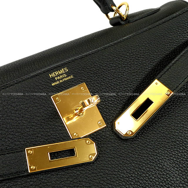 HERMES エルメス ハンドバッグ ケリー32 内縫い 黒(ブラック) トゴ ゴールド金具 新品