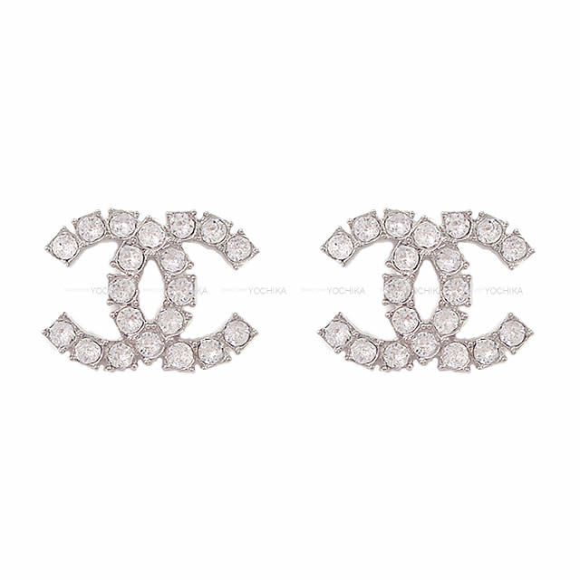 CHANEL シャネル ココマーク ラインストーン ピアス A58385 新品 