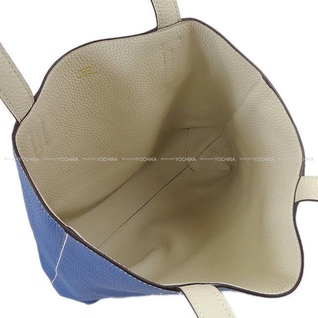 Hermes エルメス リバーシブル トートバッグ ドゥブル サンス ドゥブルセンス 36 ブルーブライトンxべトン トリヨンクレマンス 新品