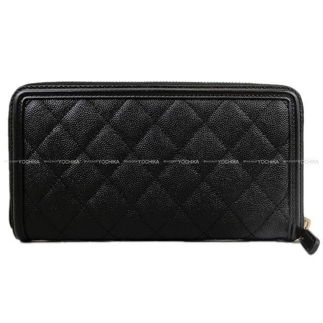 CHANEL シャネル ココマーク ラウンドファスナー長財布 黒 ゴートスキン ゴールド金具 A50071 新品