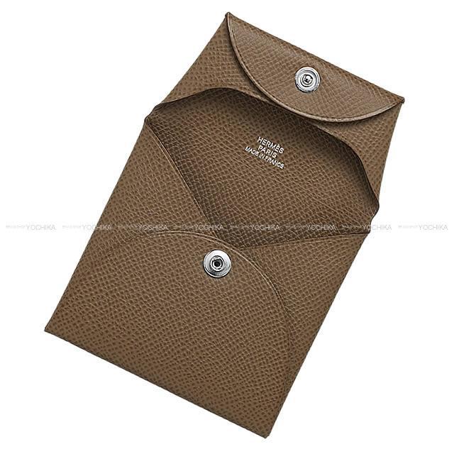 HERMES エルメス コインケース バスティア エトープ エプソン シルバー金具 A刻印 新品