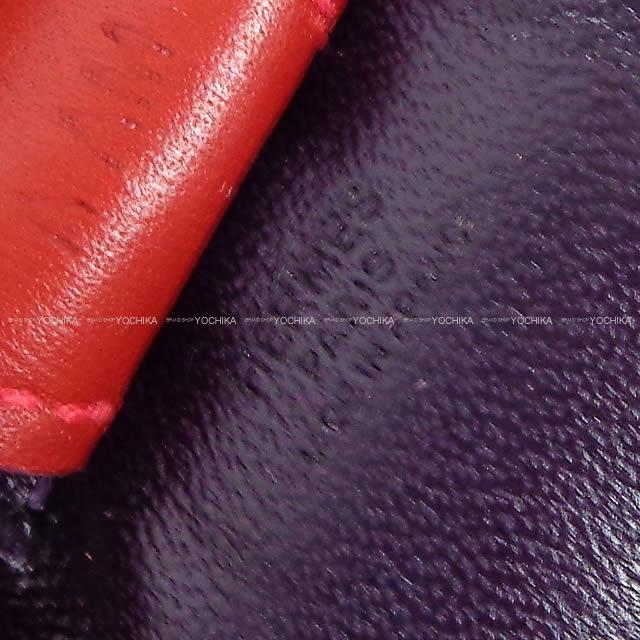 HERMES エルメス バッグチャーム ロデオ PM レザン/フラミンゴ